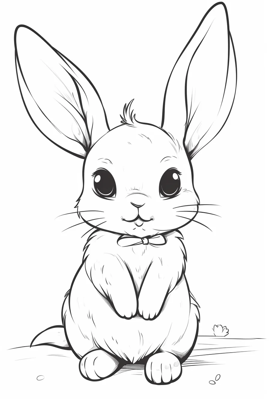 Bunny coloring pages realistic