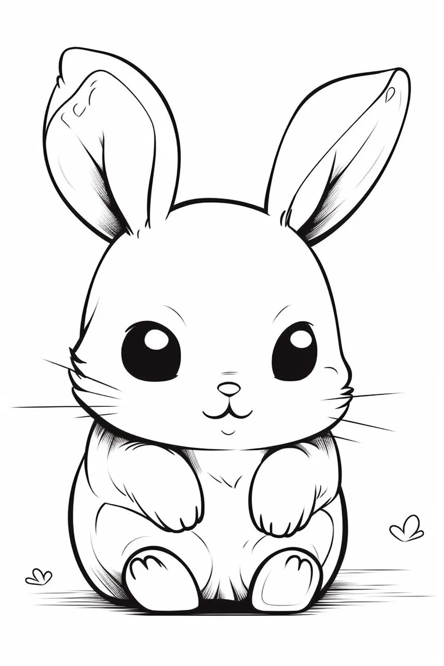 Cute bunny coloring pages printable