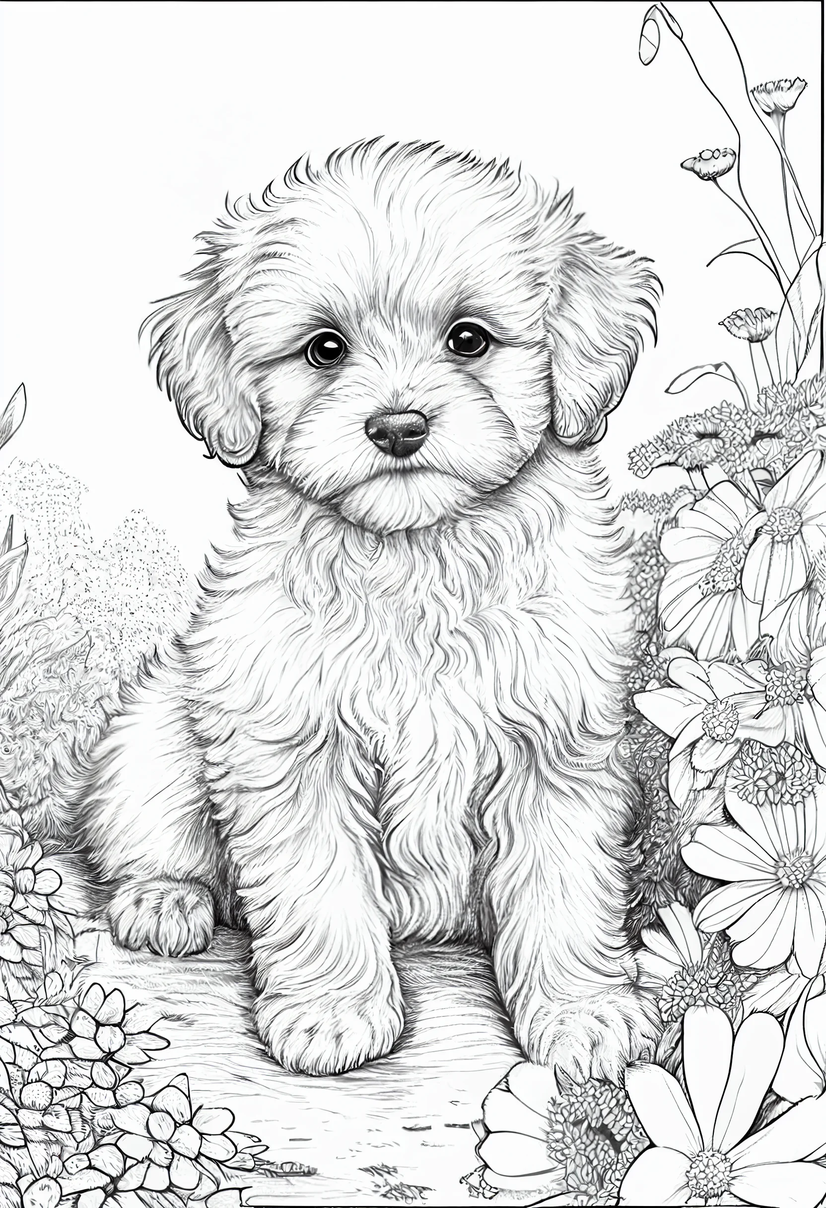 Cute dog coloring pages