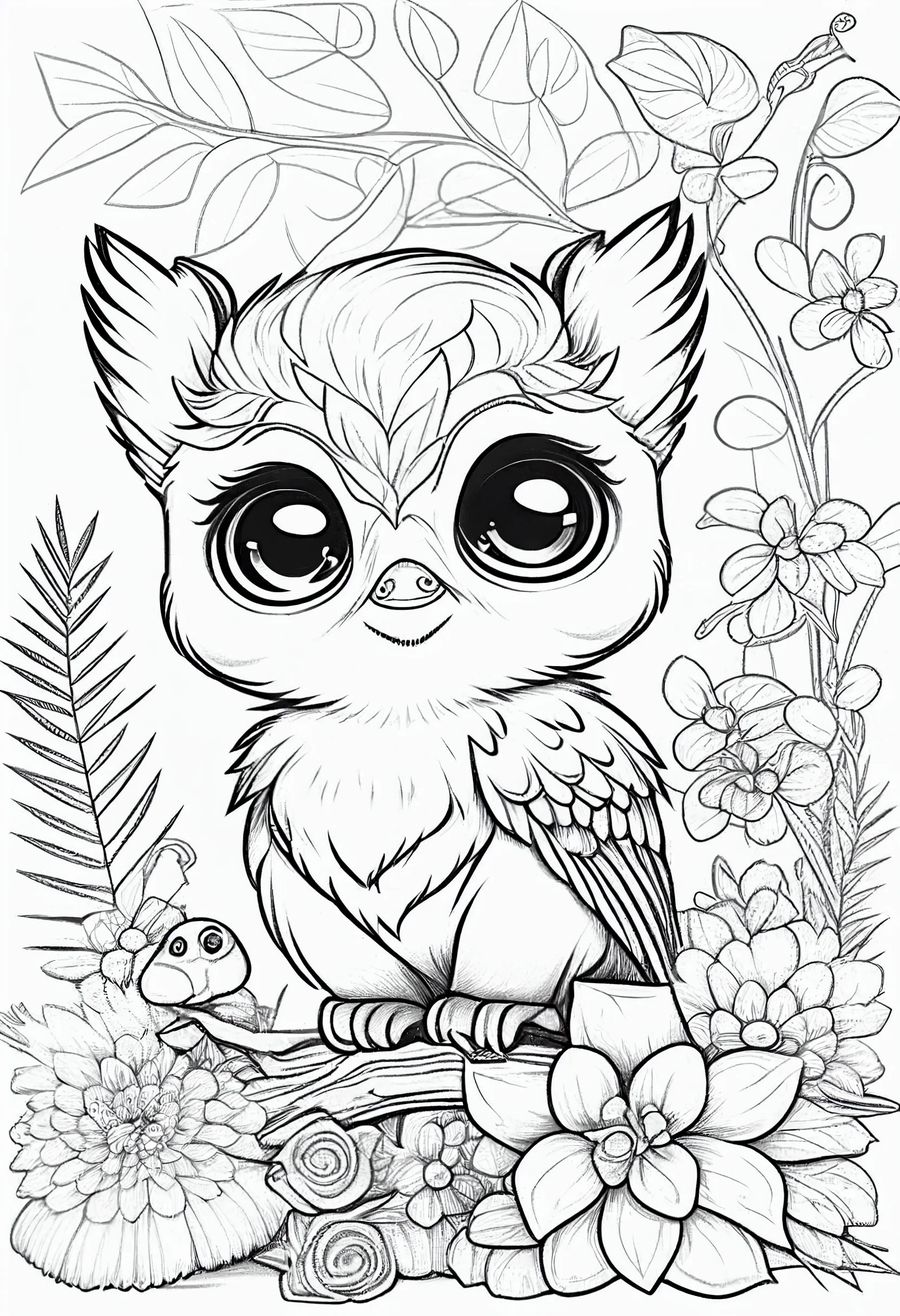 Cute owl coloring pages printable
