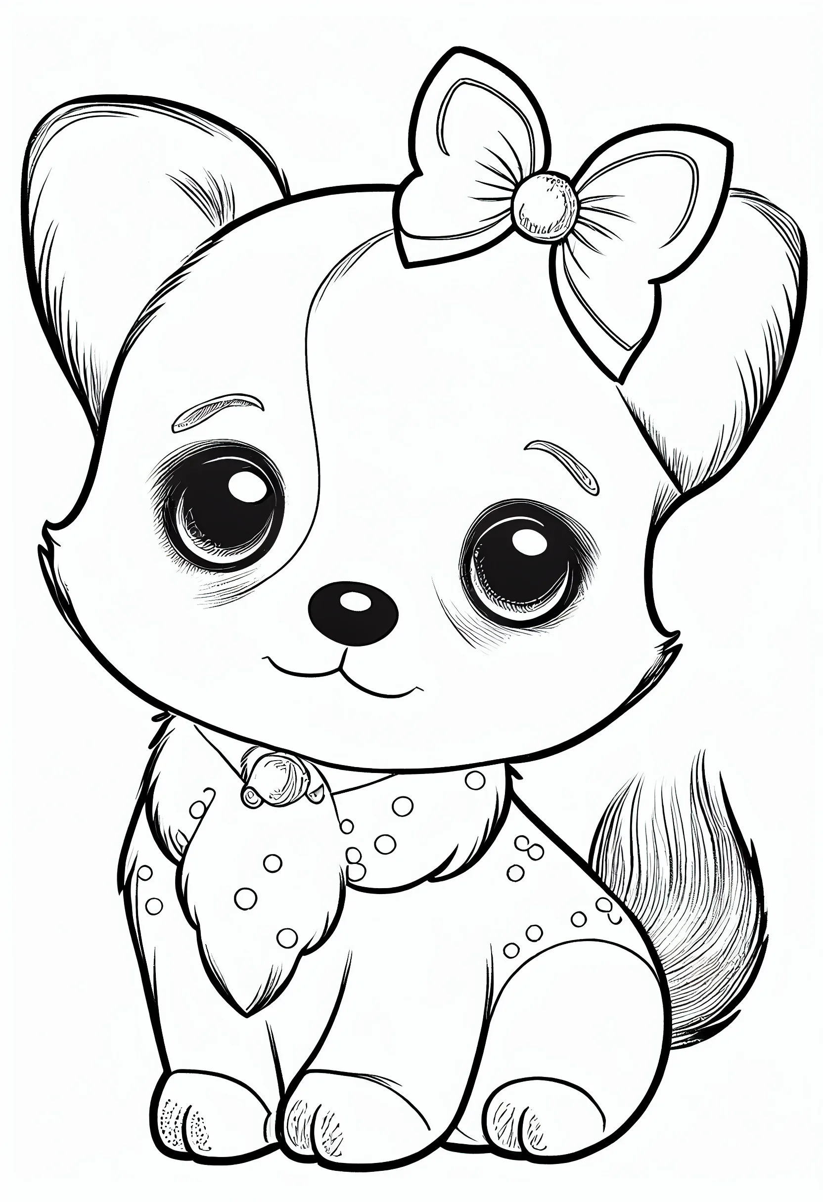 Cute puppy coloring pages for girls