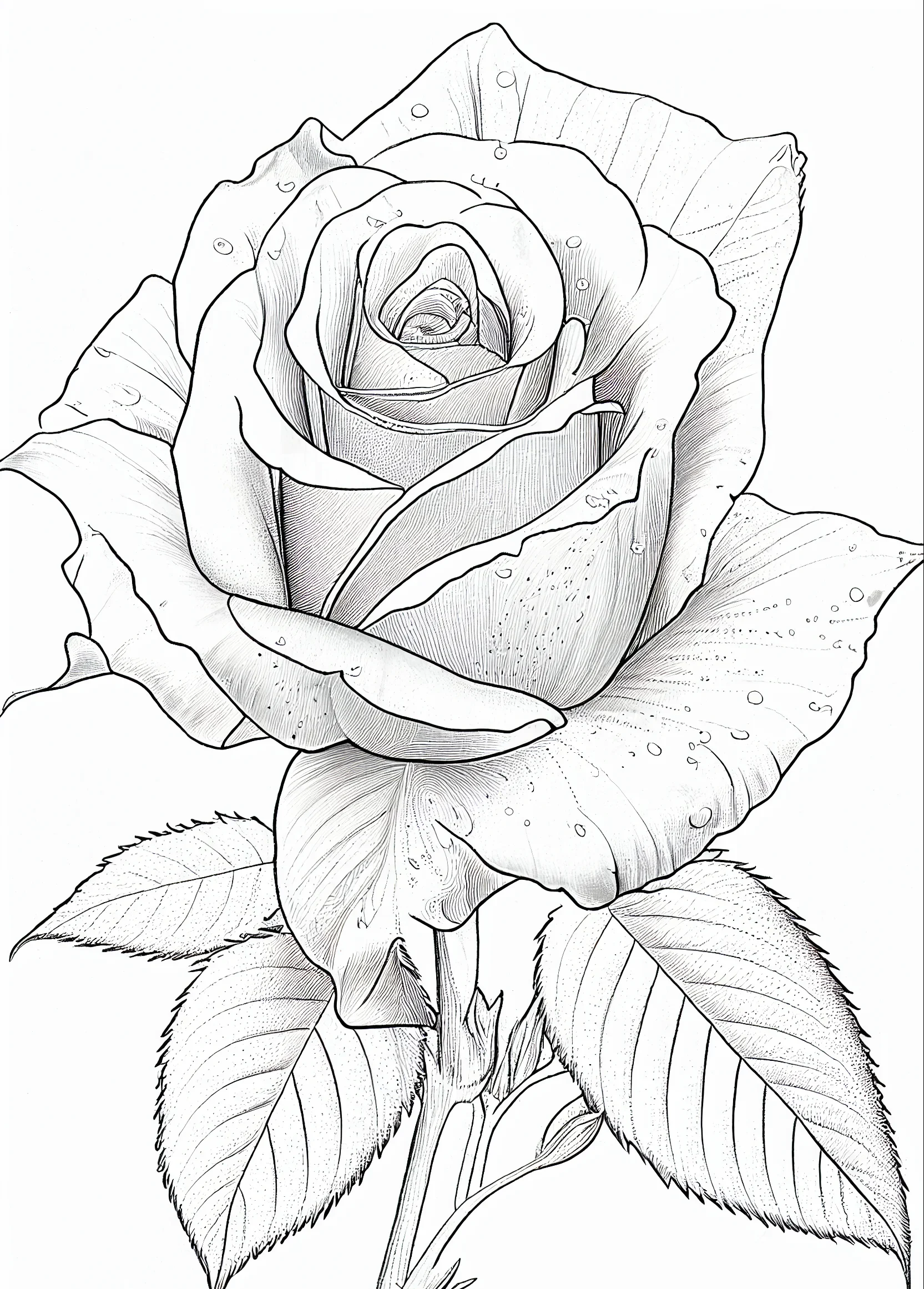 Cute rose drawing easy