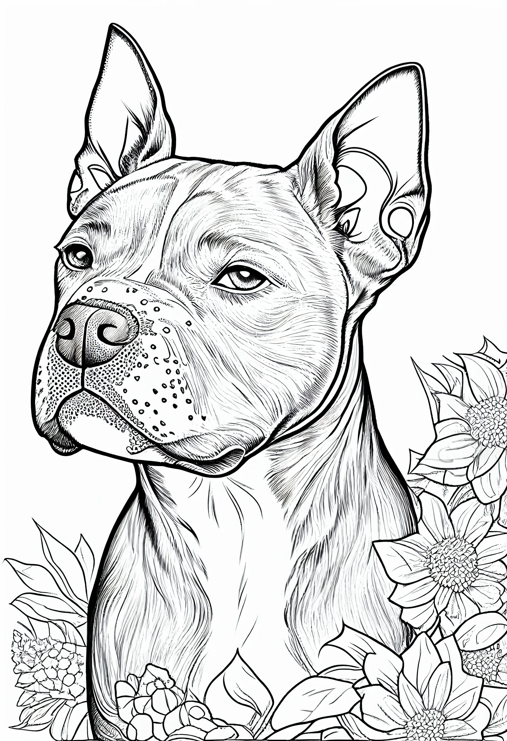 Dog coloring pages for adults easy printable