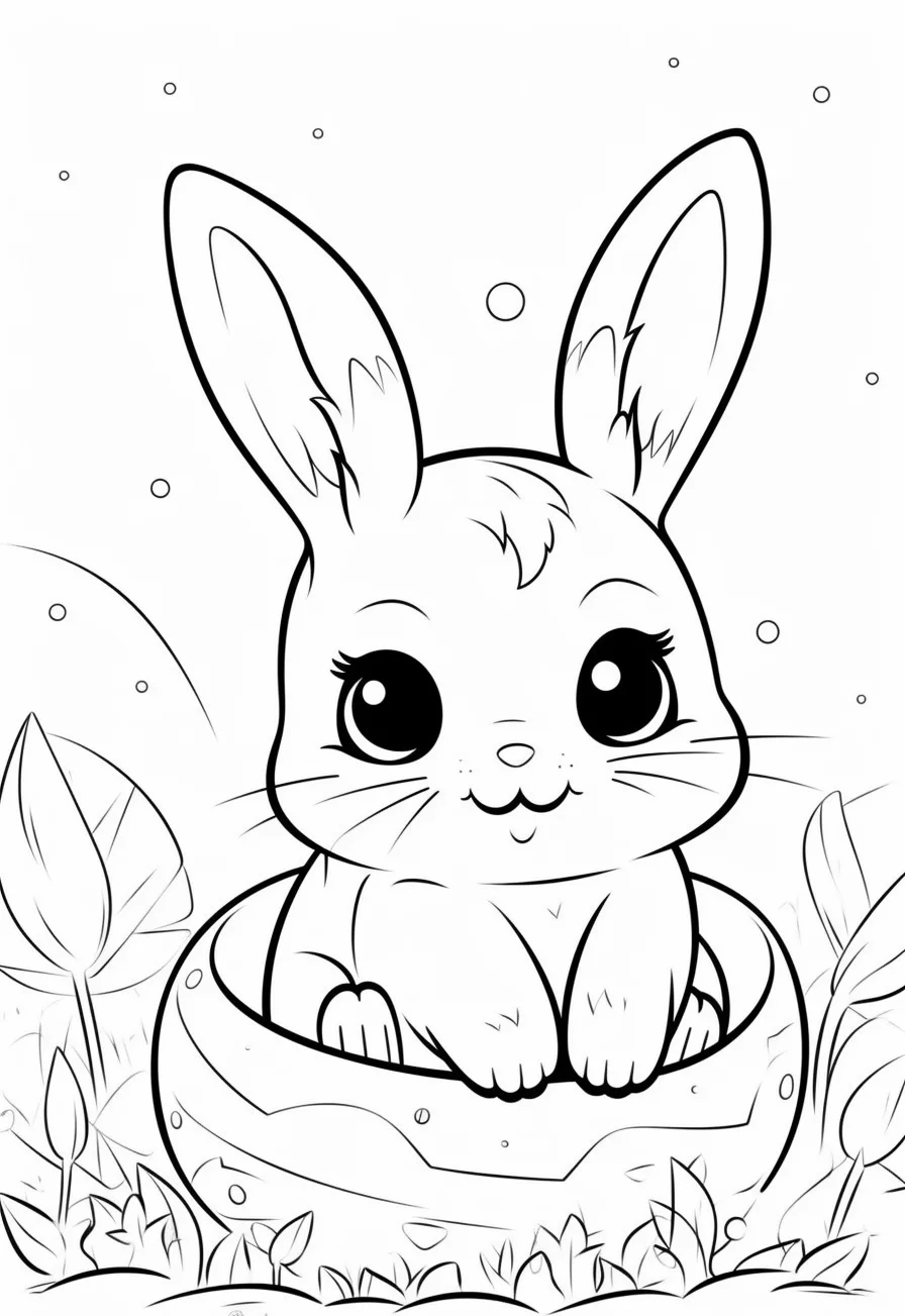 Easter coloring pages free bunny