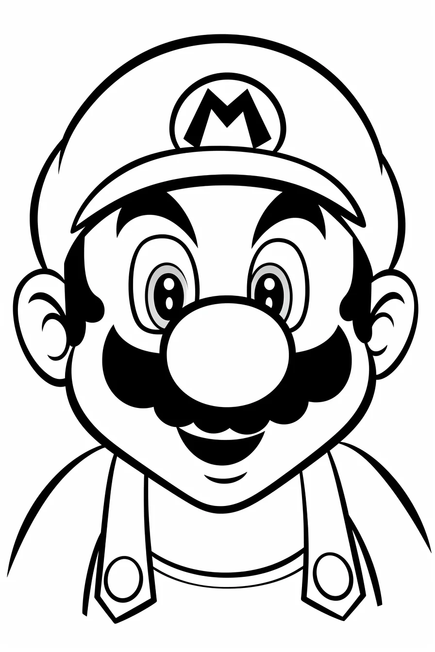 Easy Printable Super Mario Coloring Pages