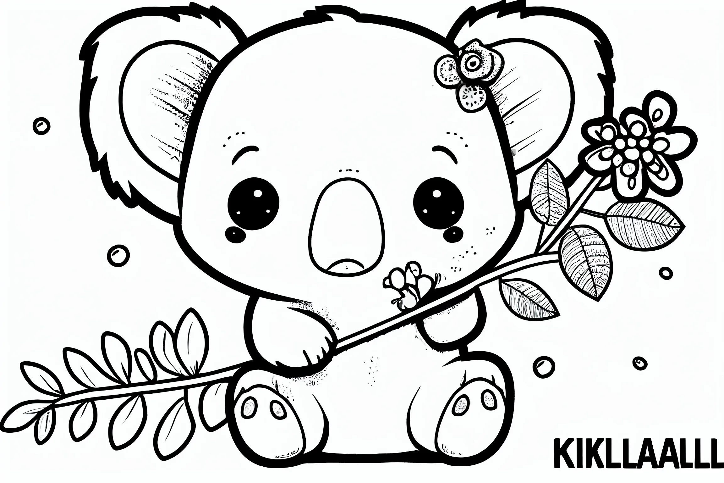 Easy baby koala coloring pages