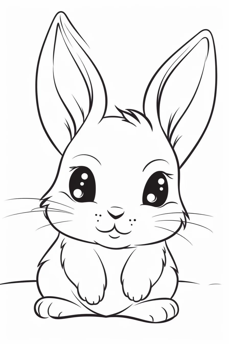 Easy bunny coloring pages