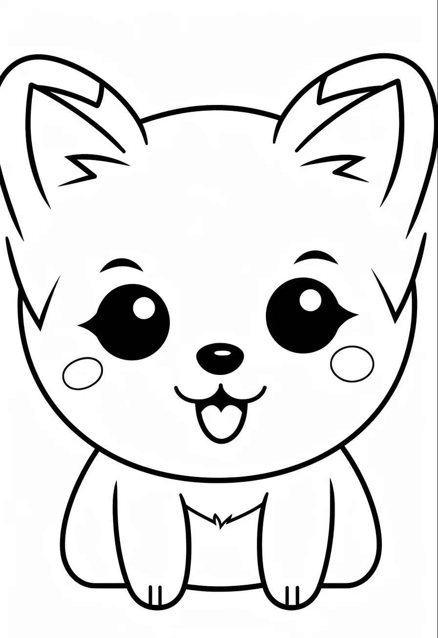 Easy puppy colouring pages