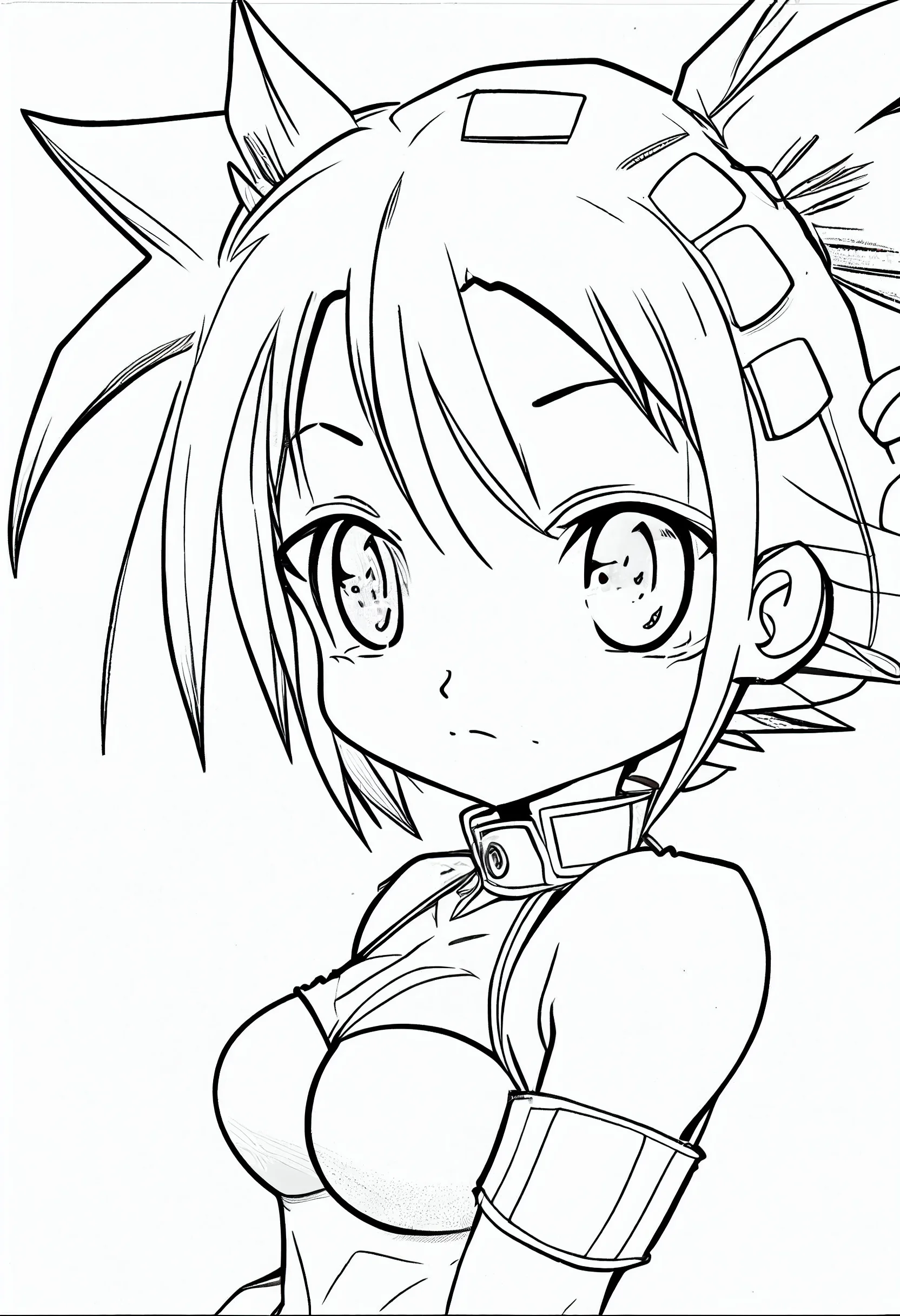 Female anime coloring pages