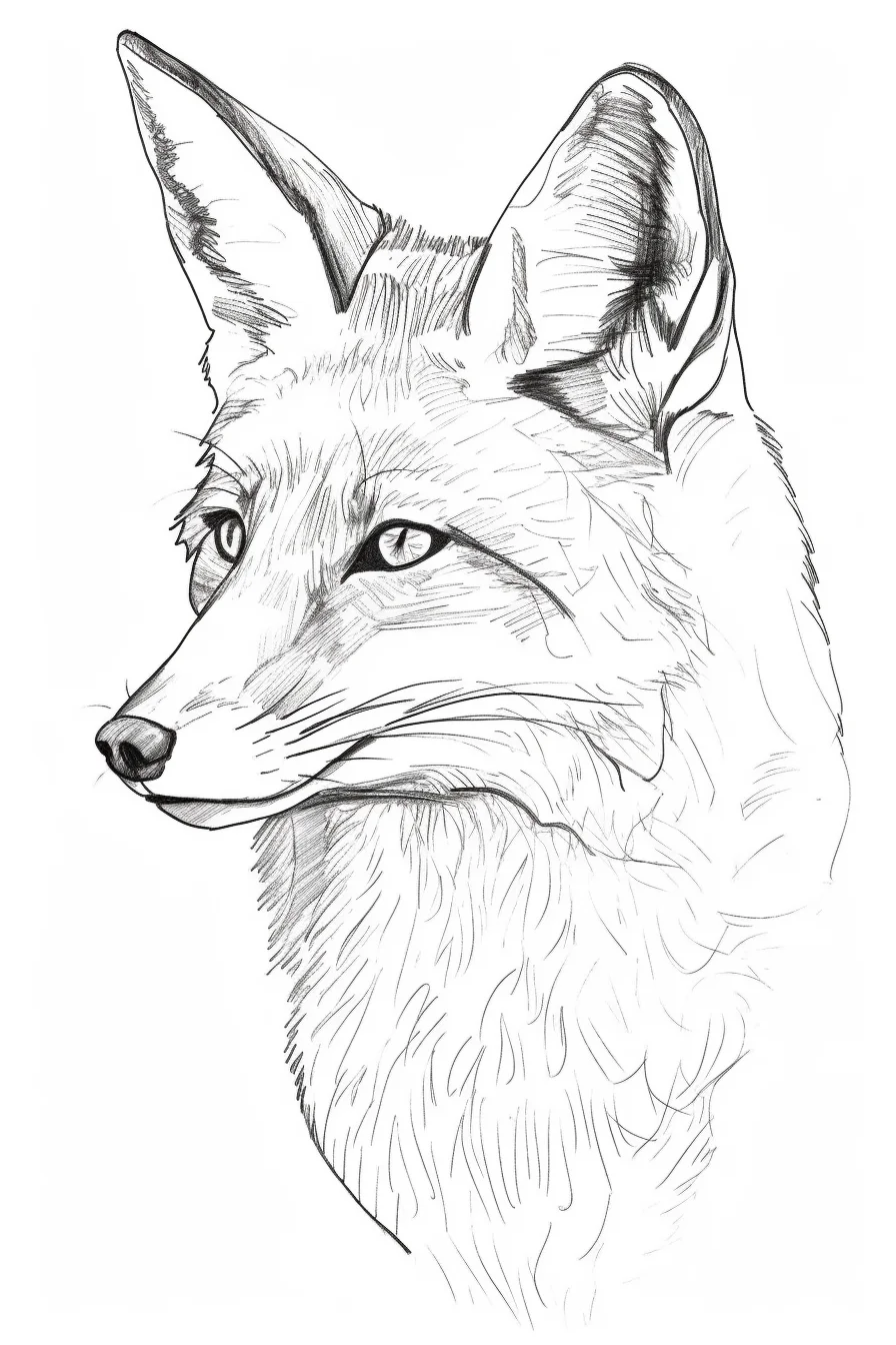 Fox drawing outline