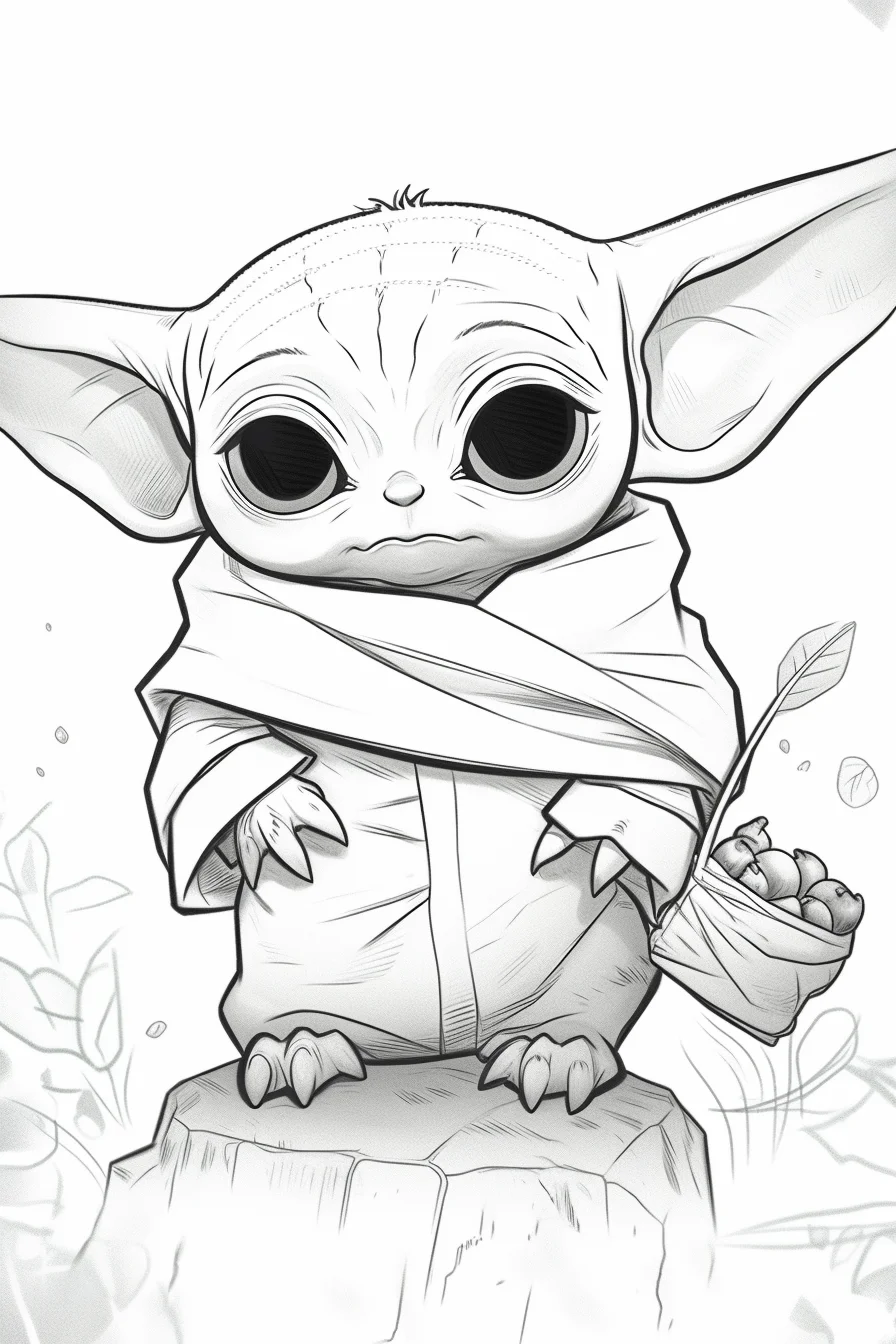 Free Printable Baby Yoda Coloring Pages