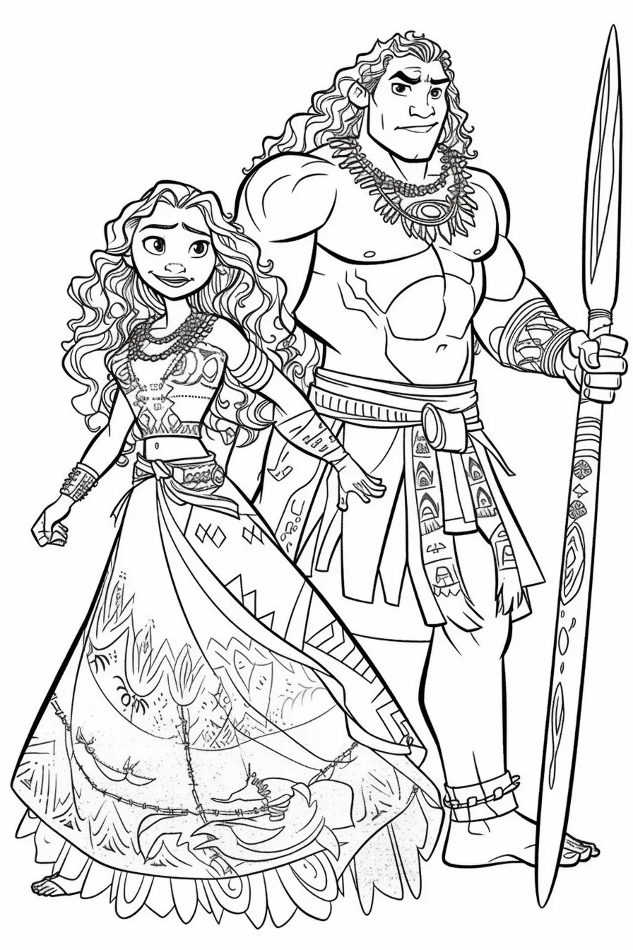 coloring pages moana