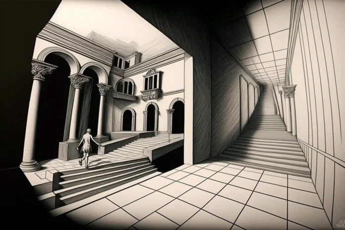 One Point Perspective Drawing 696x464.webp