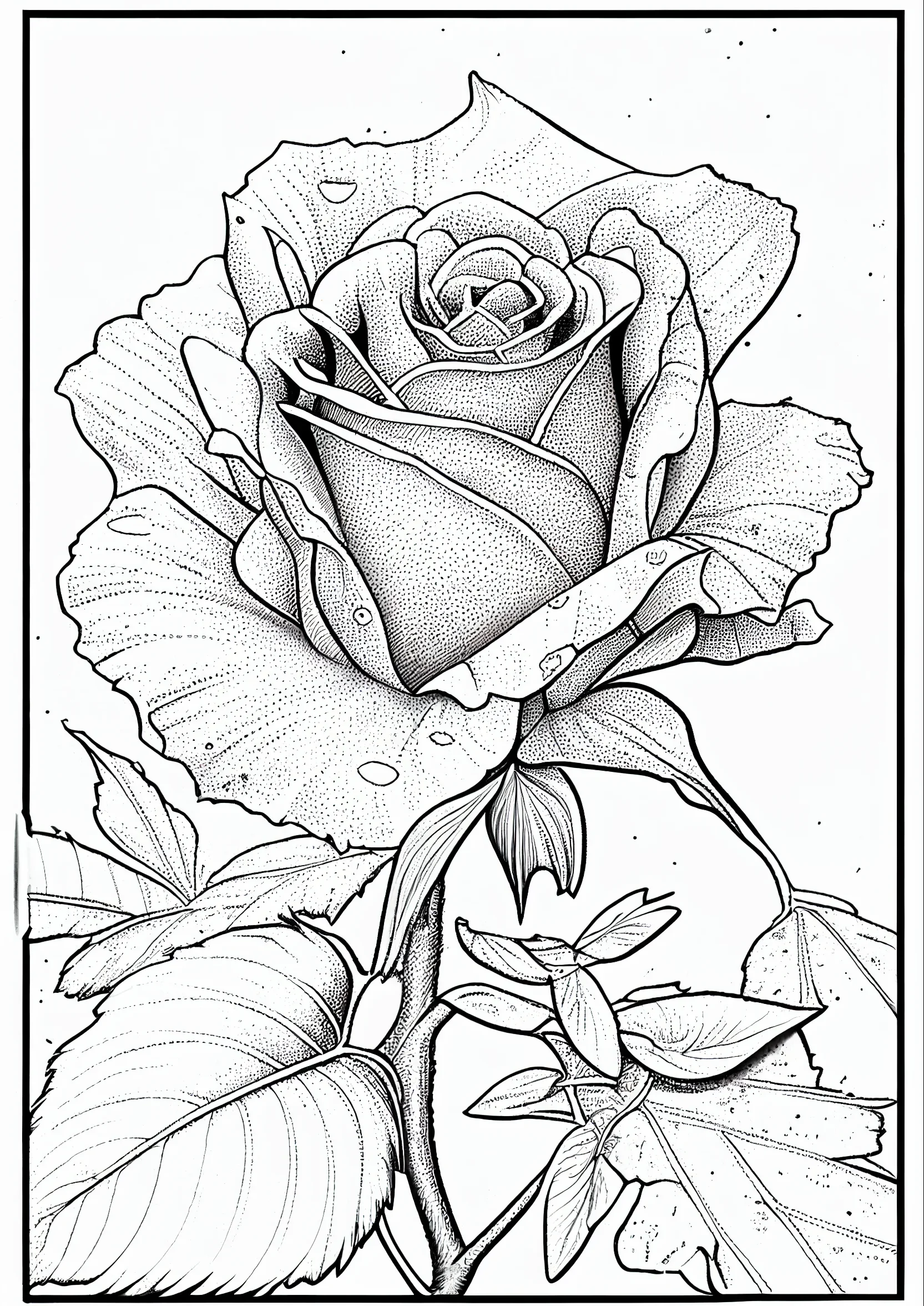 Pencil rose drawing