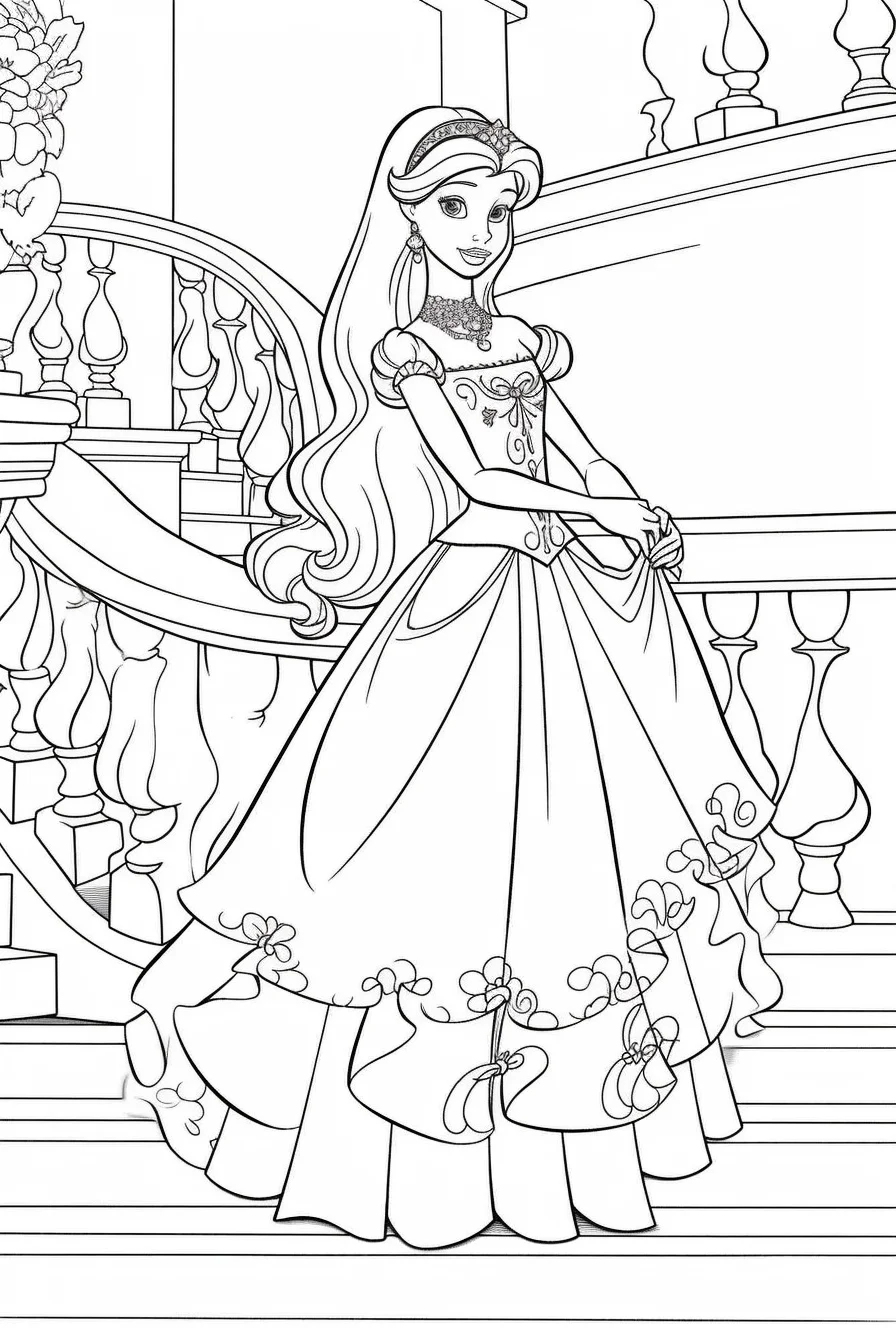 Princess Barbie Coloring Page