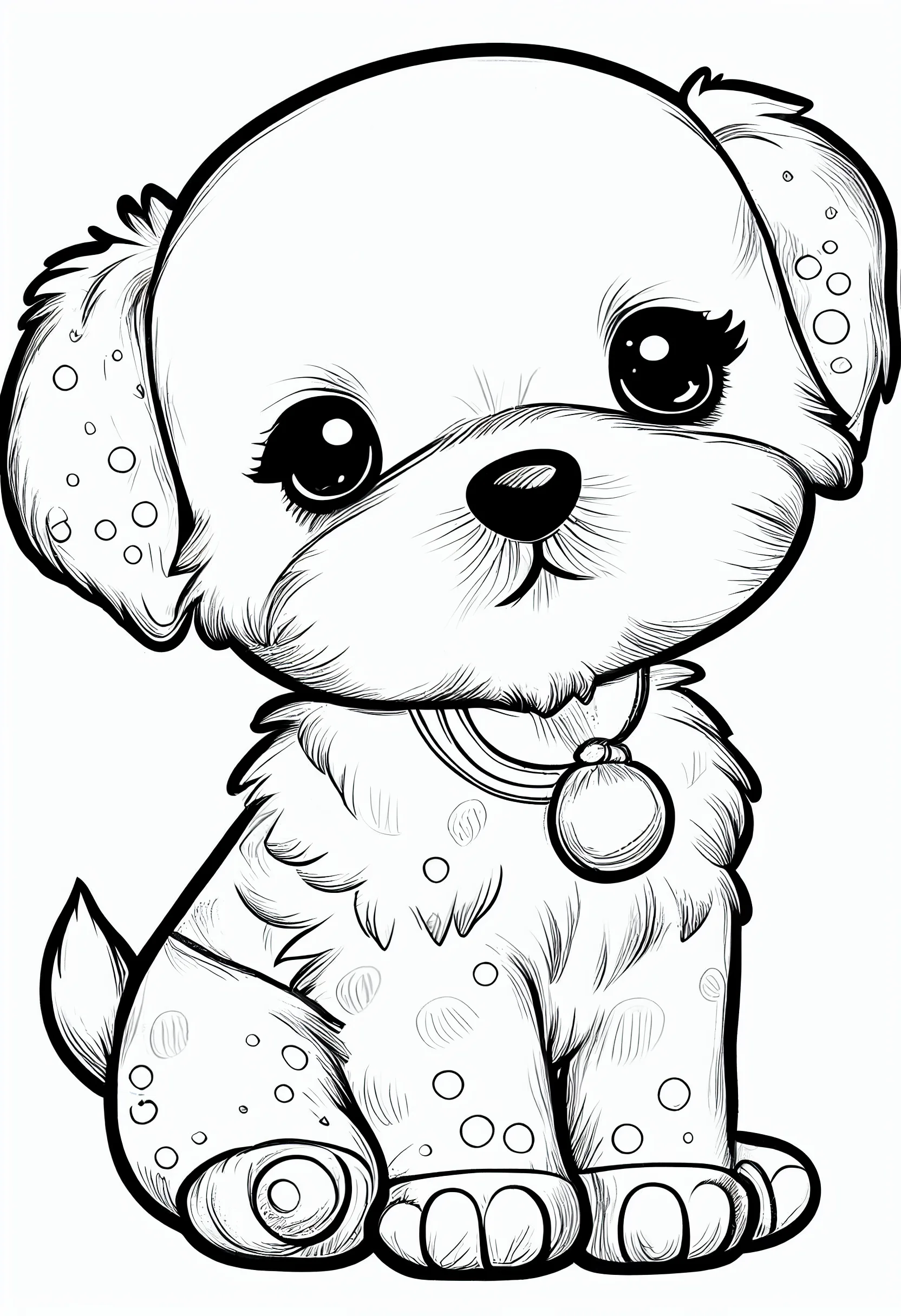 Printable dog puppy coloring pages