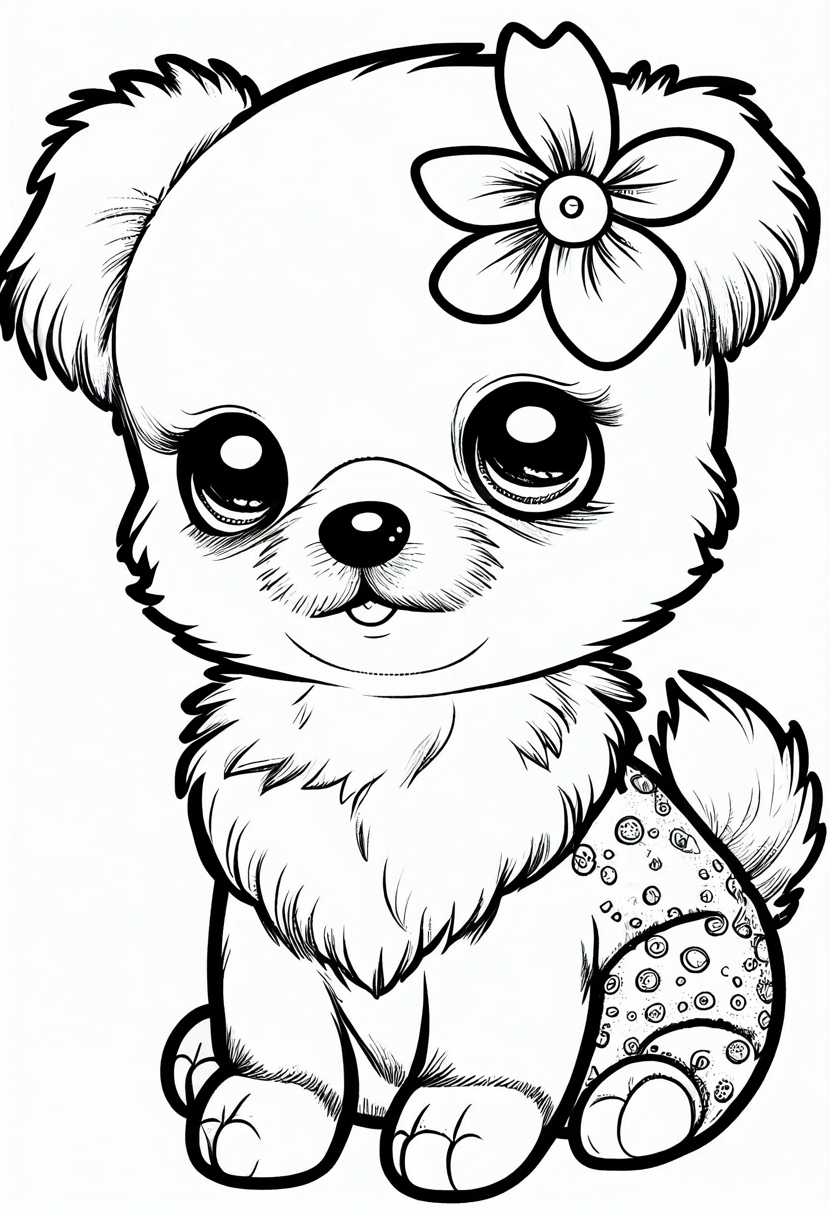 Printable puppy cute puppy coloring pages for girls