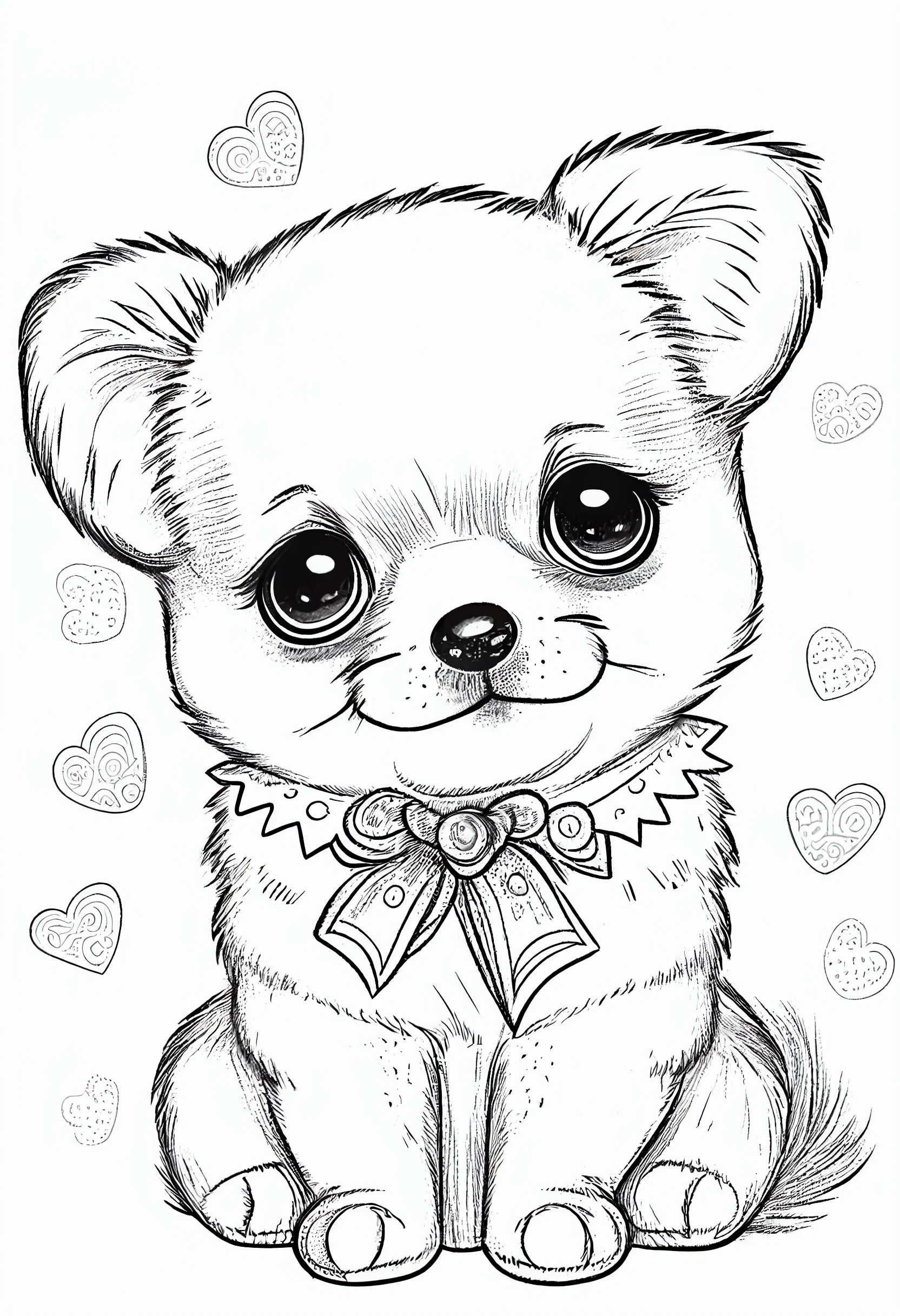 Puppy coloring pages cute