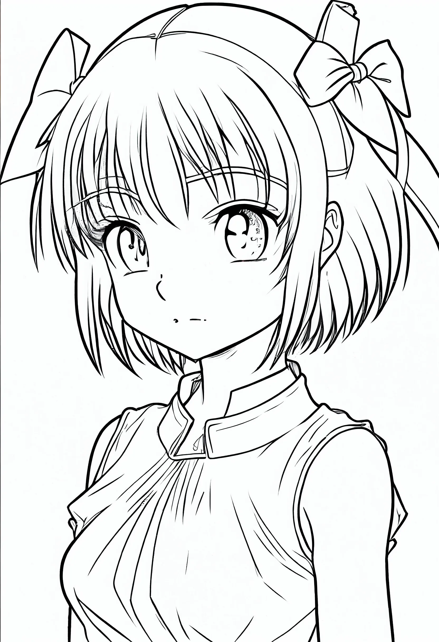 Simple easy anime girl drawing