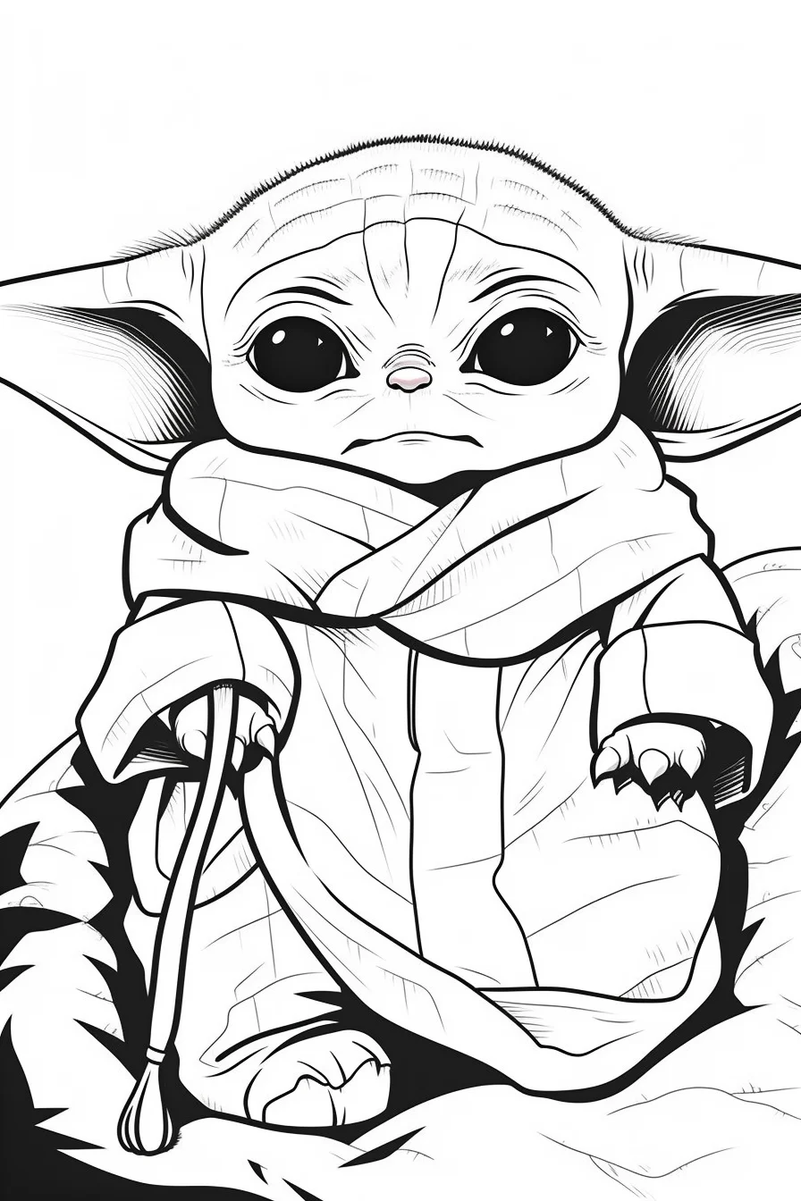 Star Wars Baby Yoda Coloring Pages