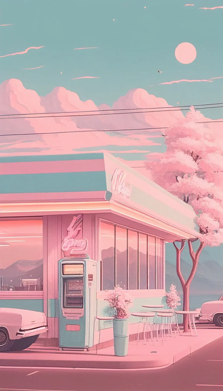 Pastel pink aesthetic phone wallpaper