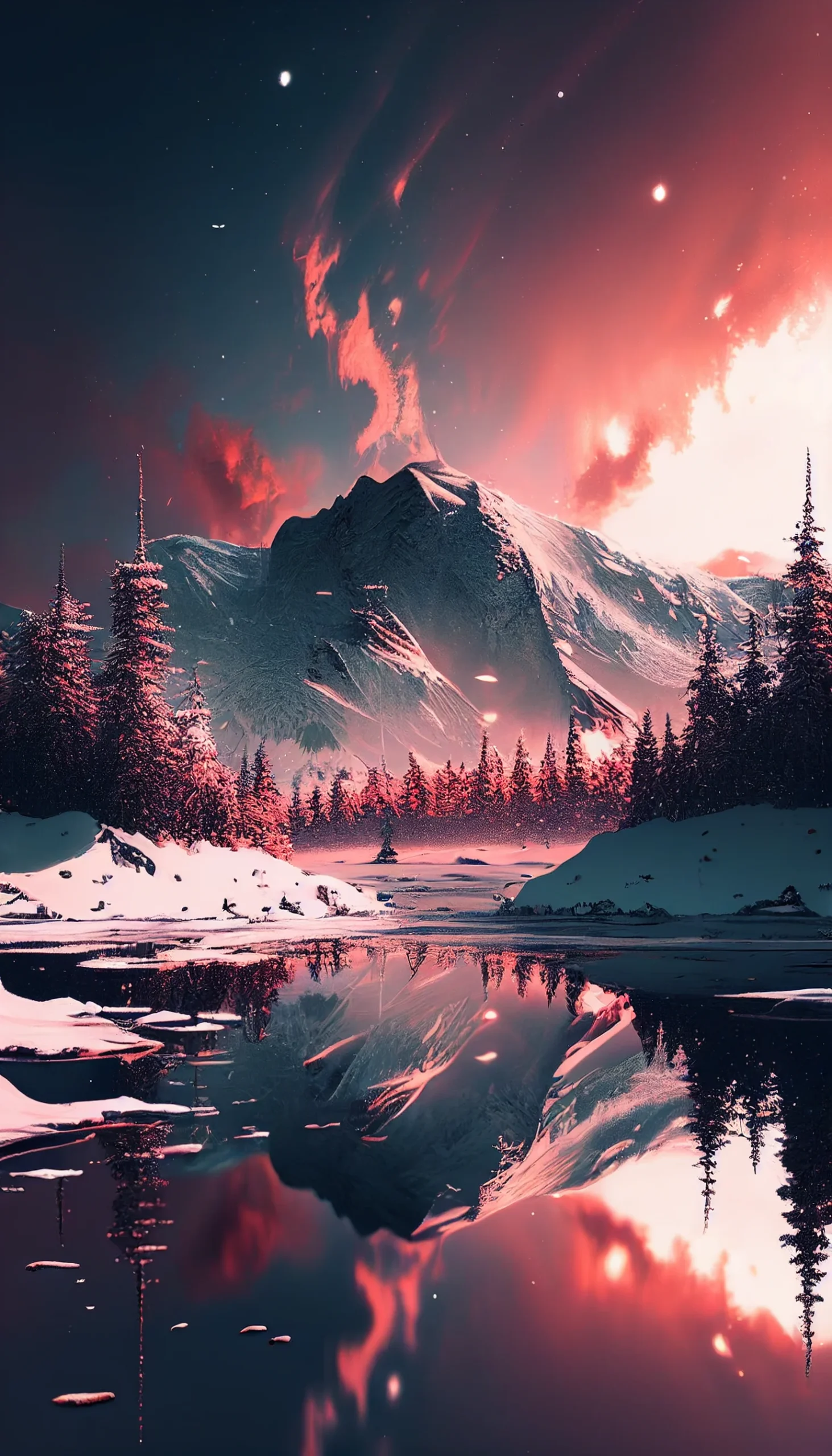 artsy aesthetic winter wallpaper