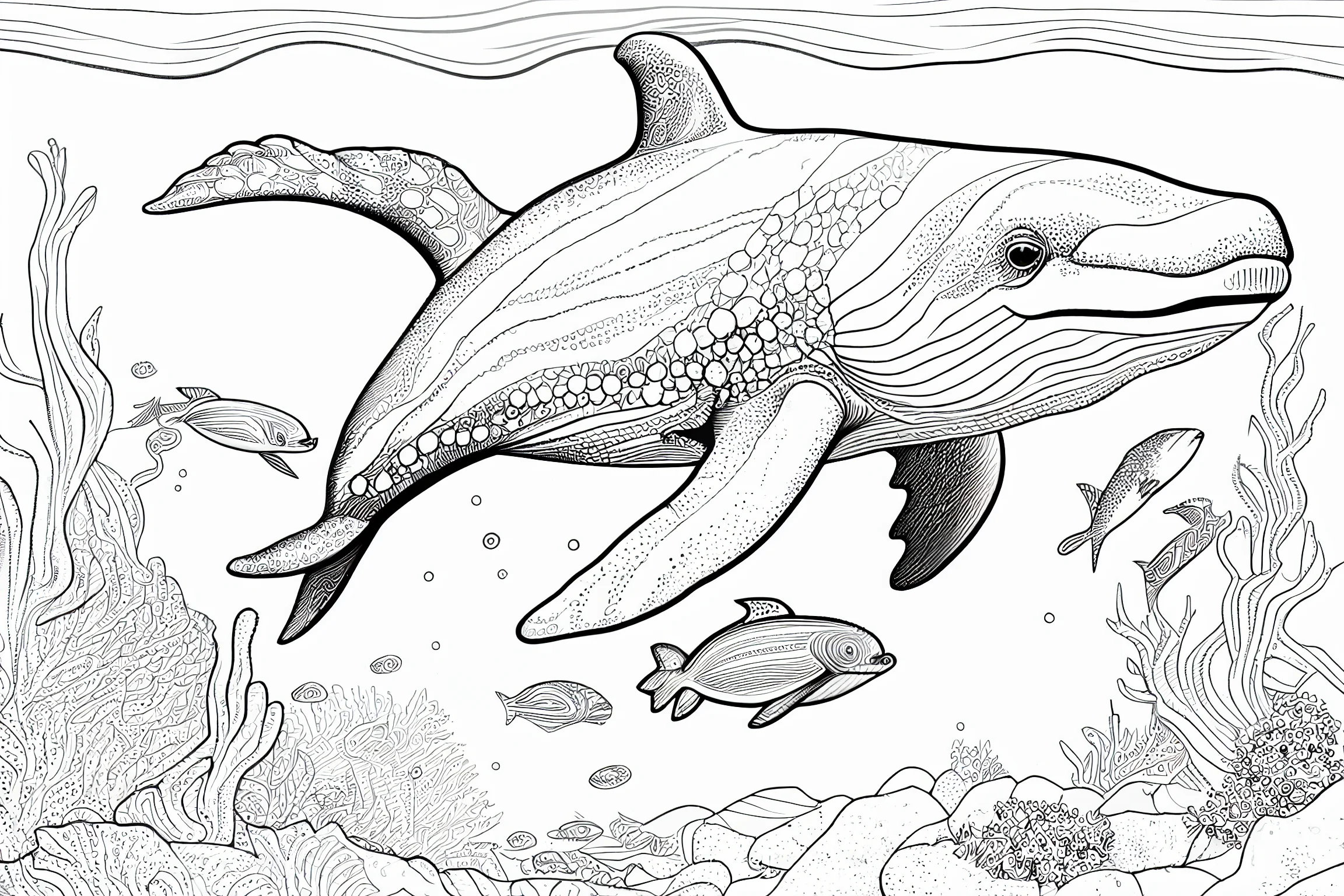 blue whale coloring pages