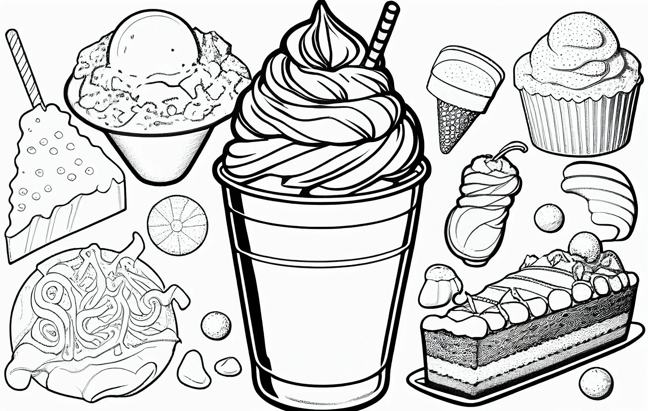 candy cute food coloring pages