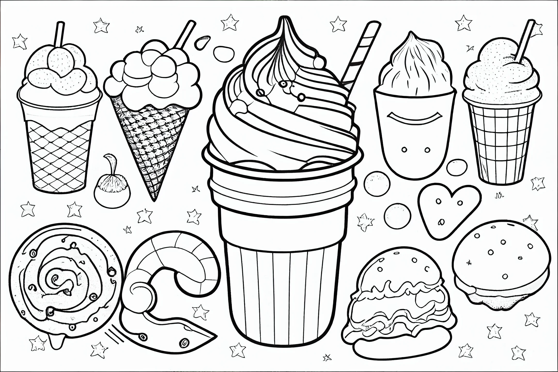 coloring pages about food