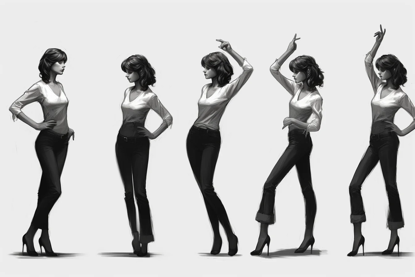 Female Art Reference Poses Drawing.webp