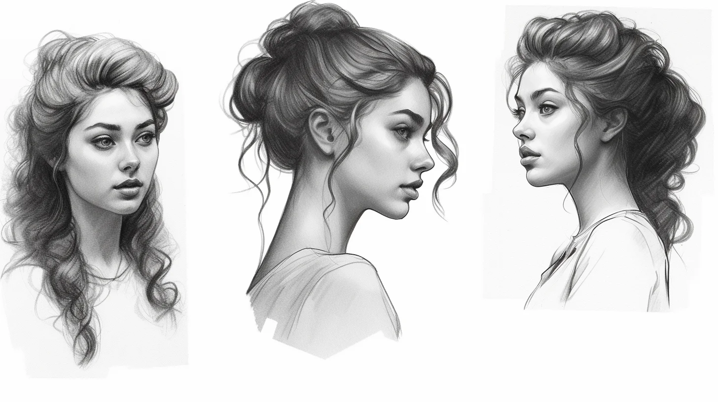 female face art reference poses