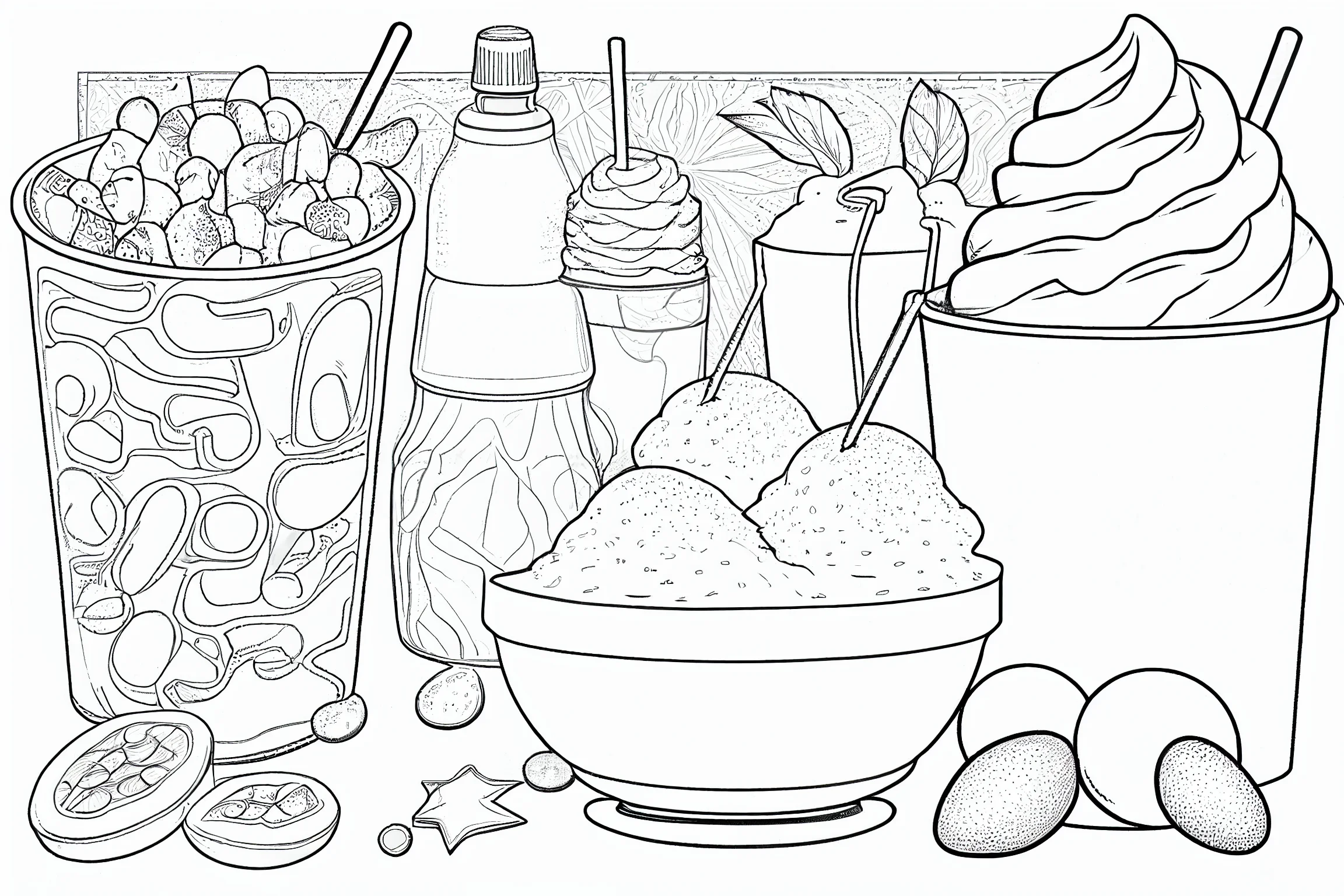 healthy food coloring pages