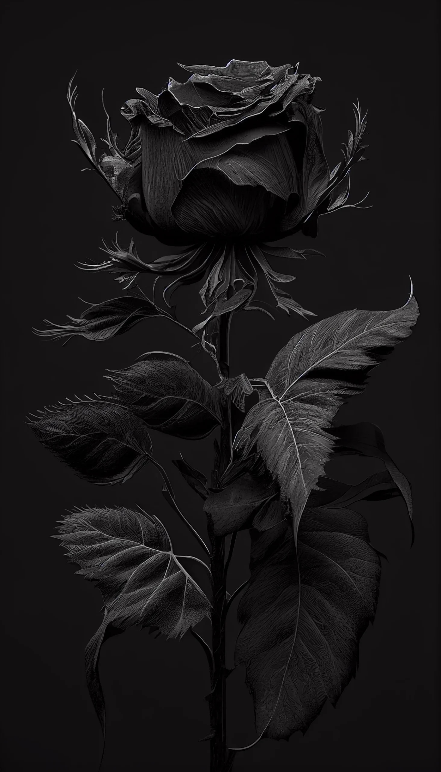 iPhone aesthetic black rose wallpaper