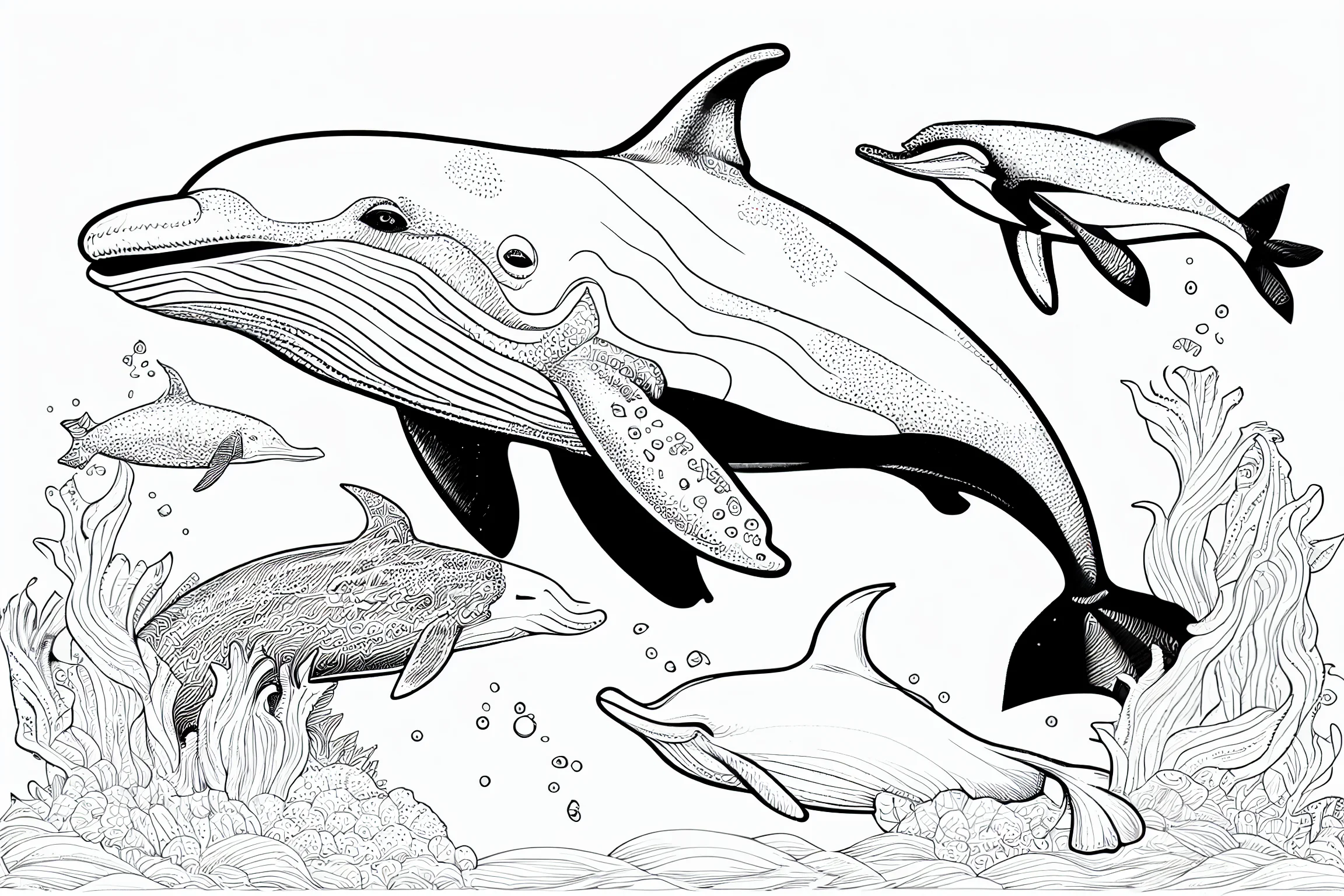 sea animal coloring pages for adults
