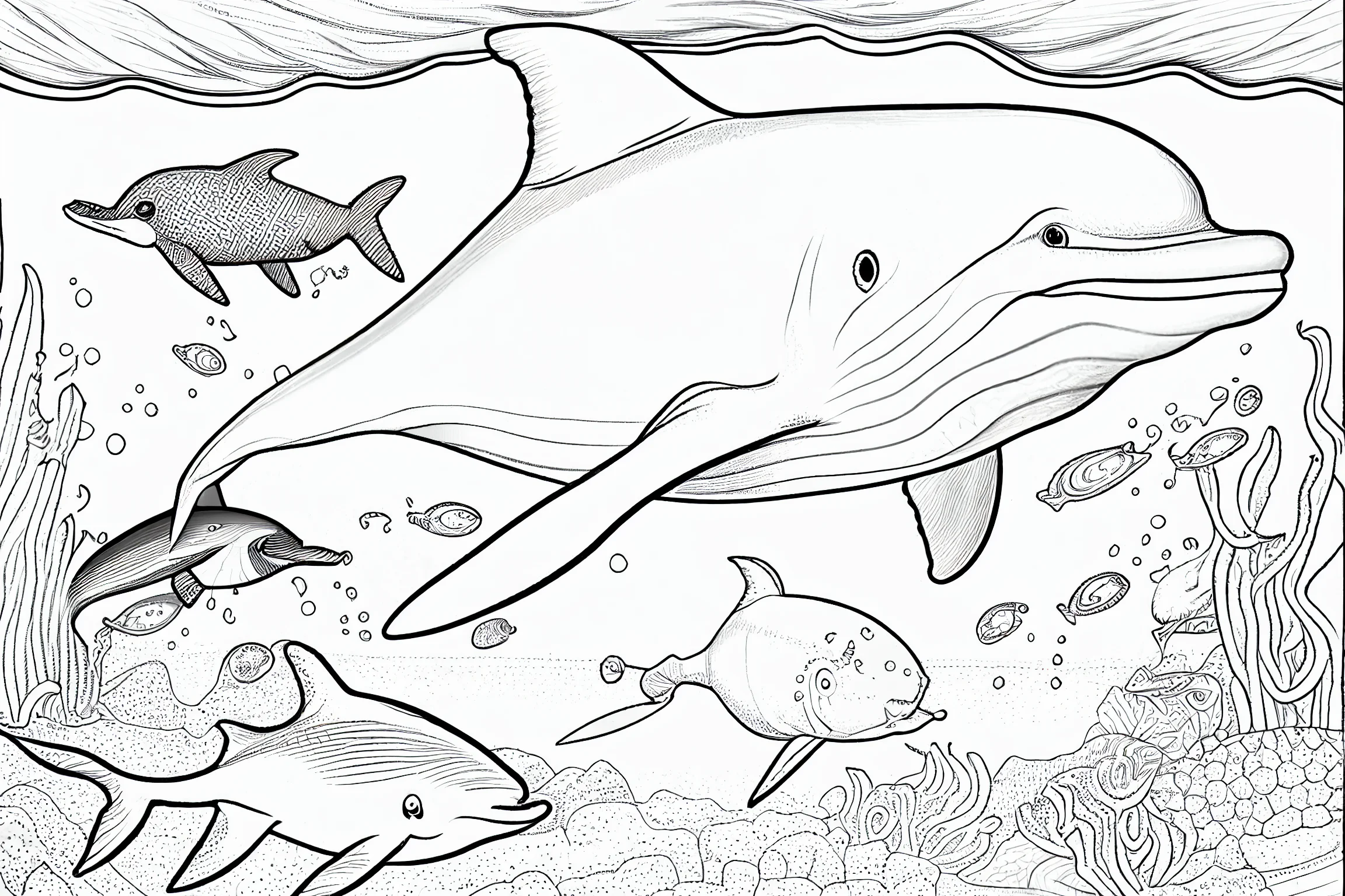 sea animal coloring pages to print