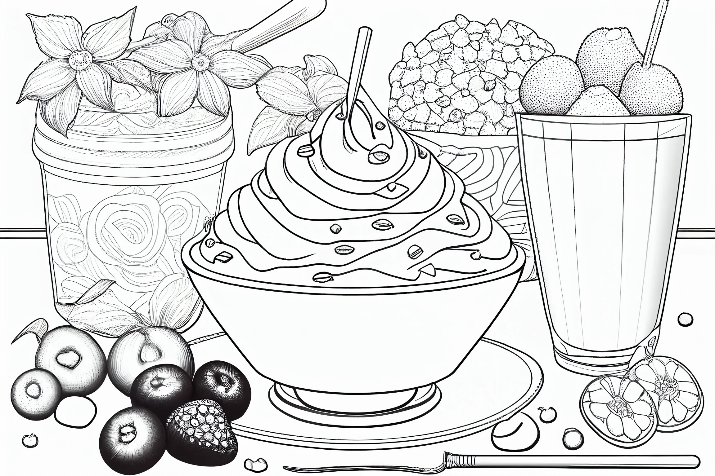 Colorful Delights 20 Delicious Food Coloring Pages To Print