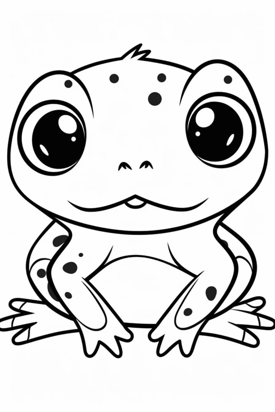 Aesthetic Frog Coloring Pages