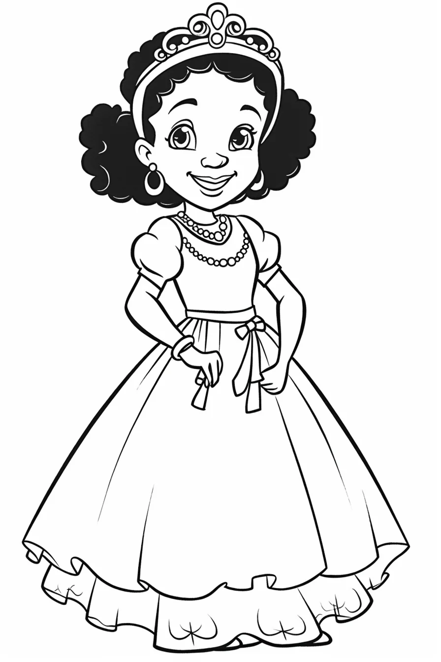 African american black princess coloring pages