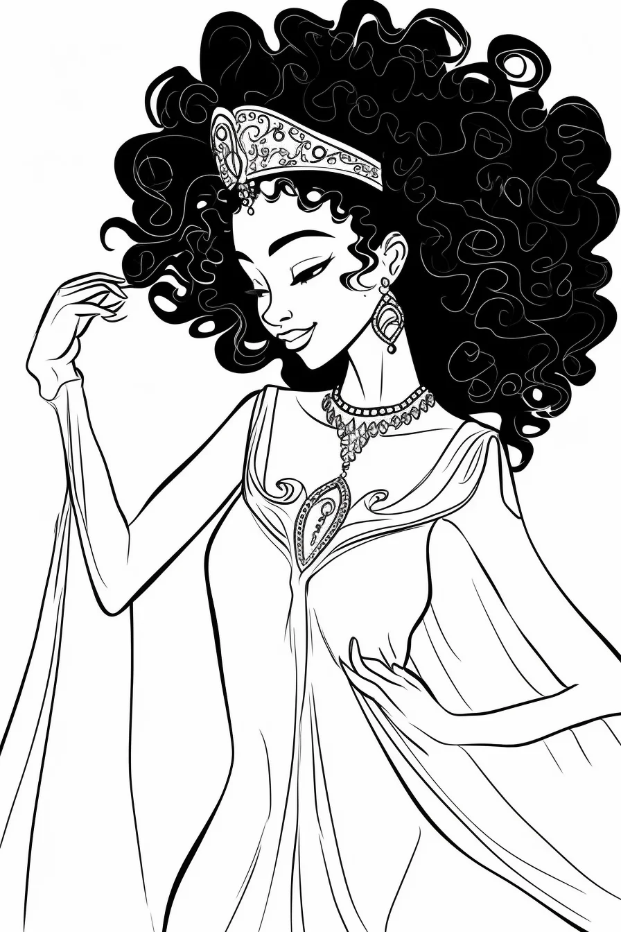 African woman coloring pages