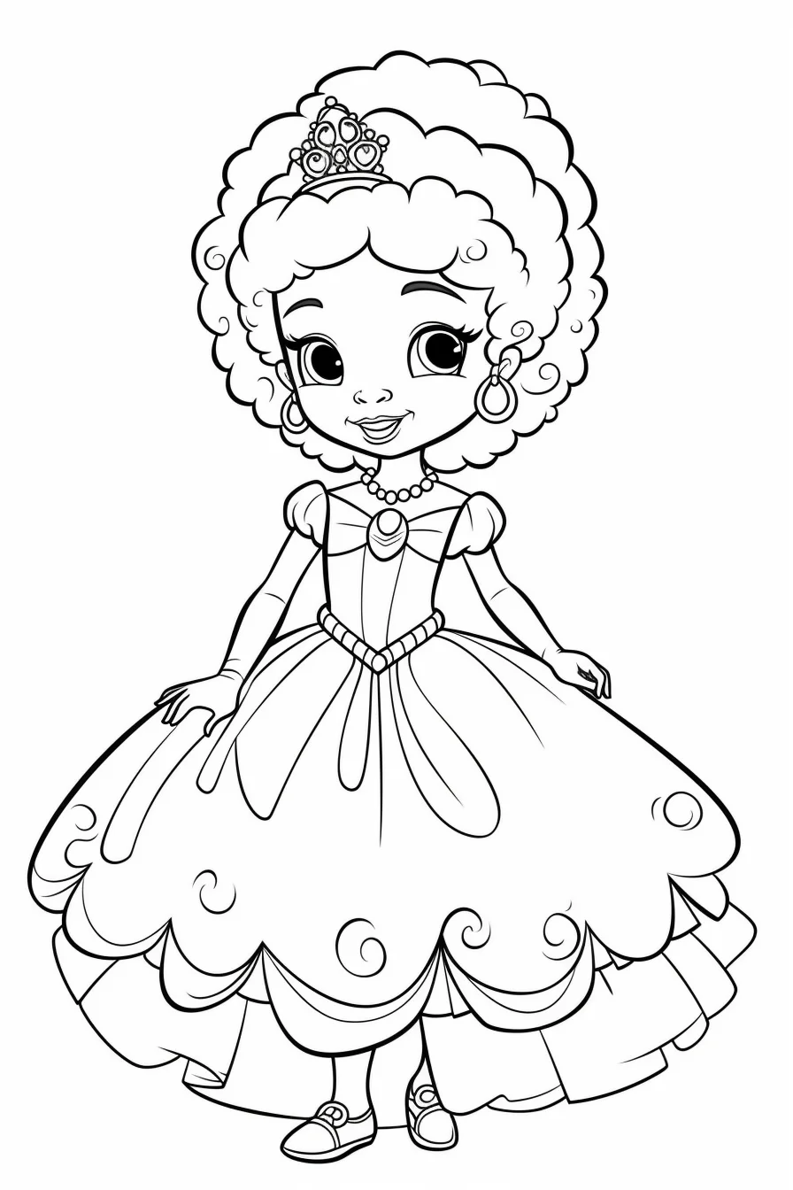 Afro black girl coloring pages