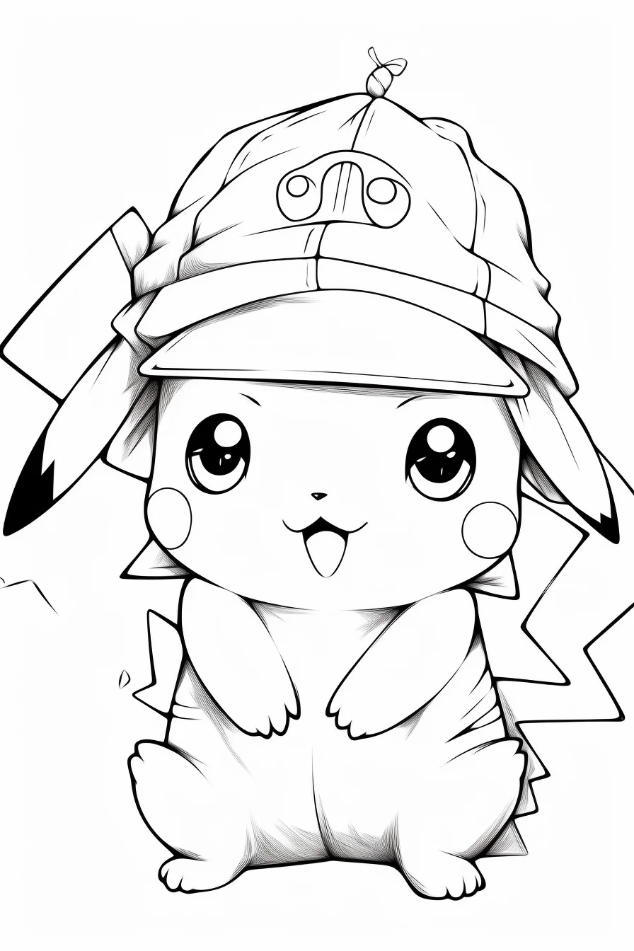 Anime pikachu coloring pages