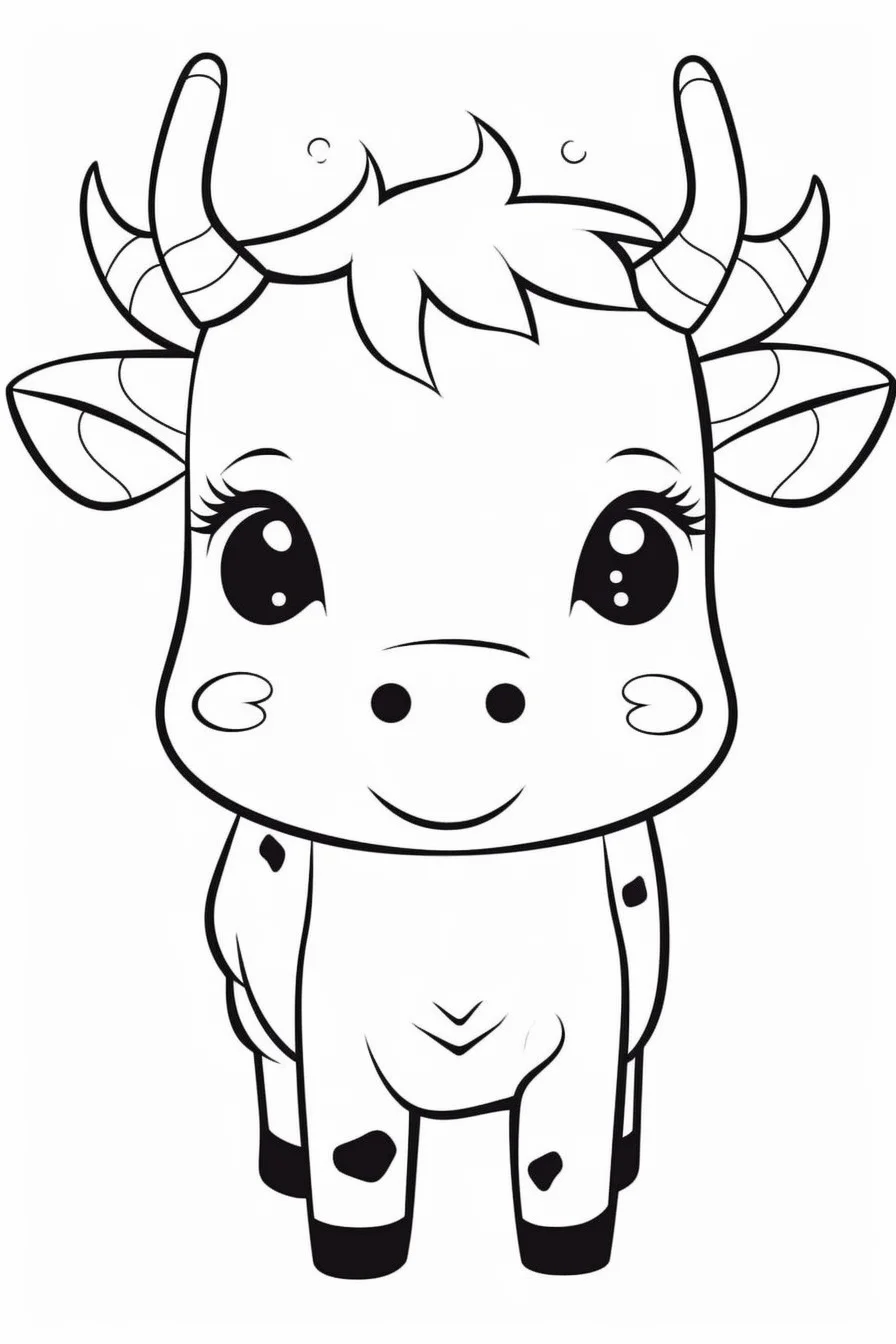 Baby Cow Cute Cow Coloring Pages
