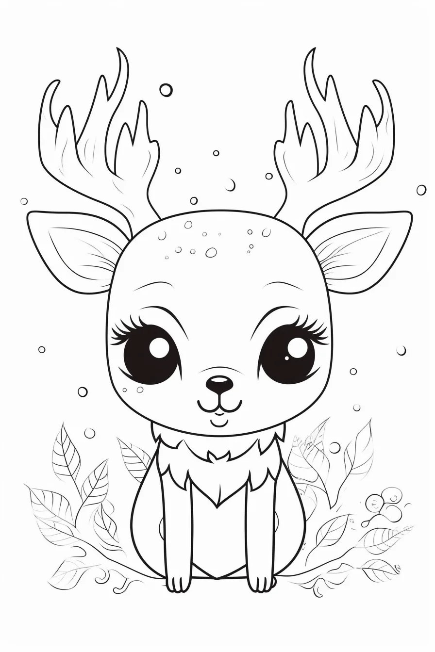 Baby Deer Coloring Pages