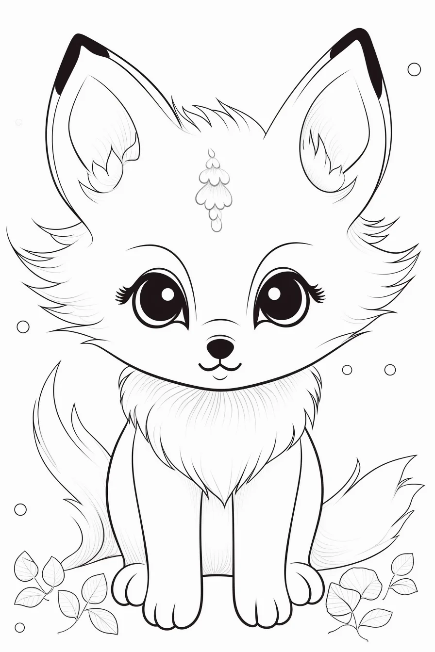 Baby Fox coloring pages