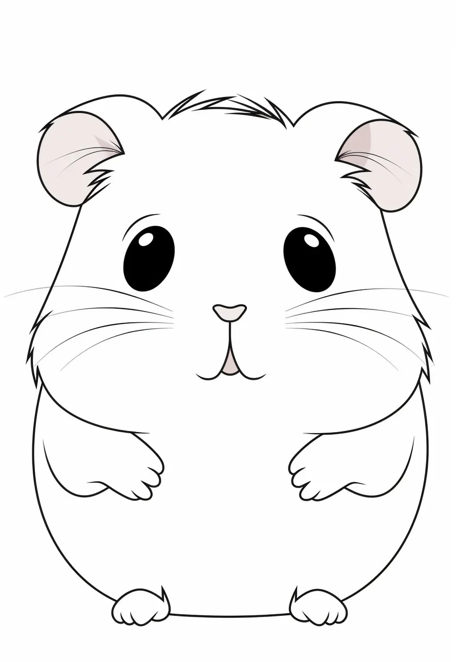 Baby Hamster Cute Hamster Coloring Pages