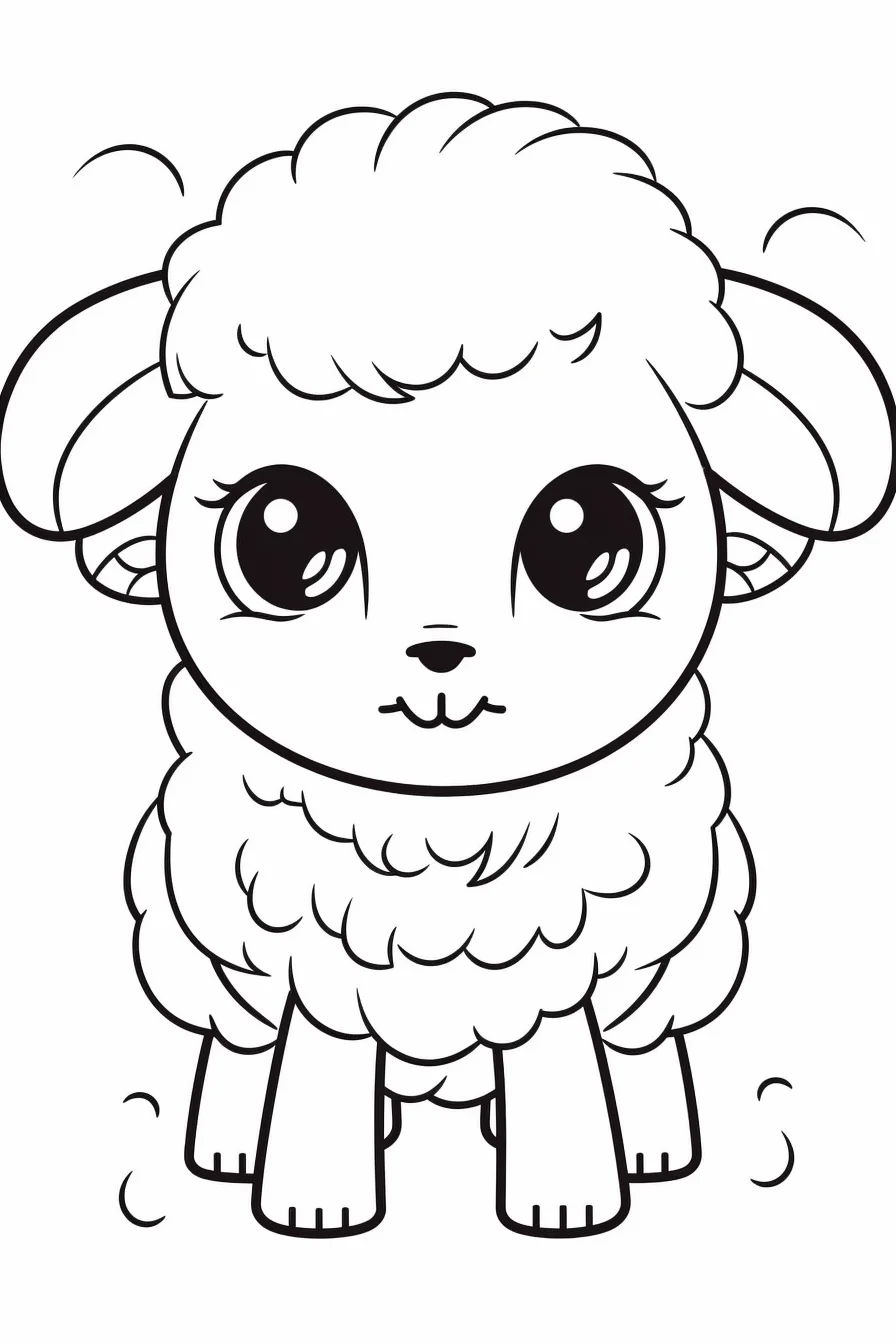 Baby Lamb Coloring Page