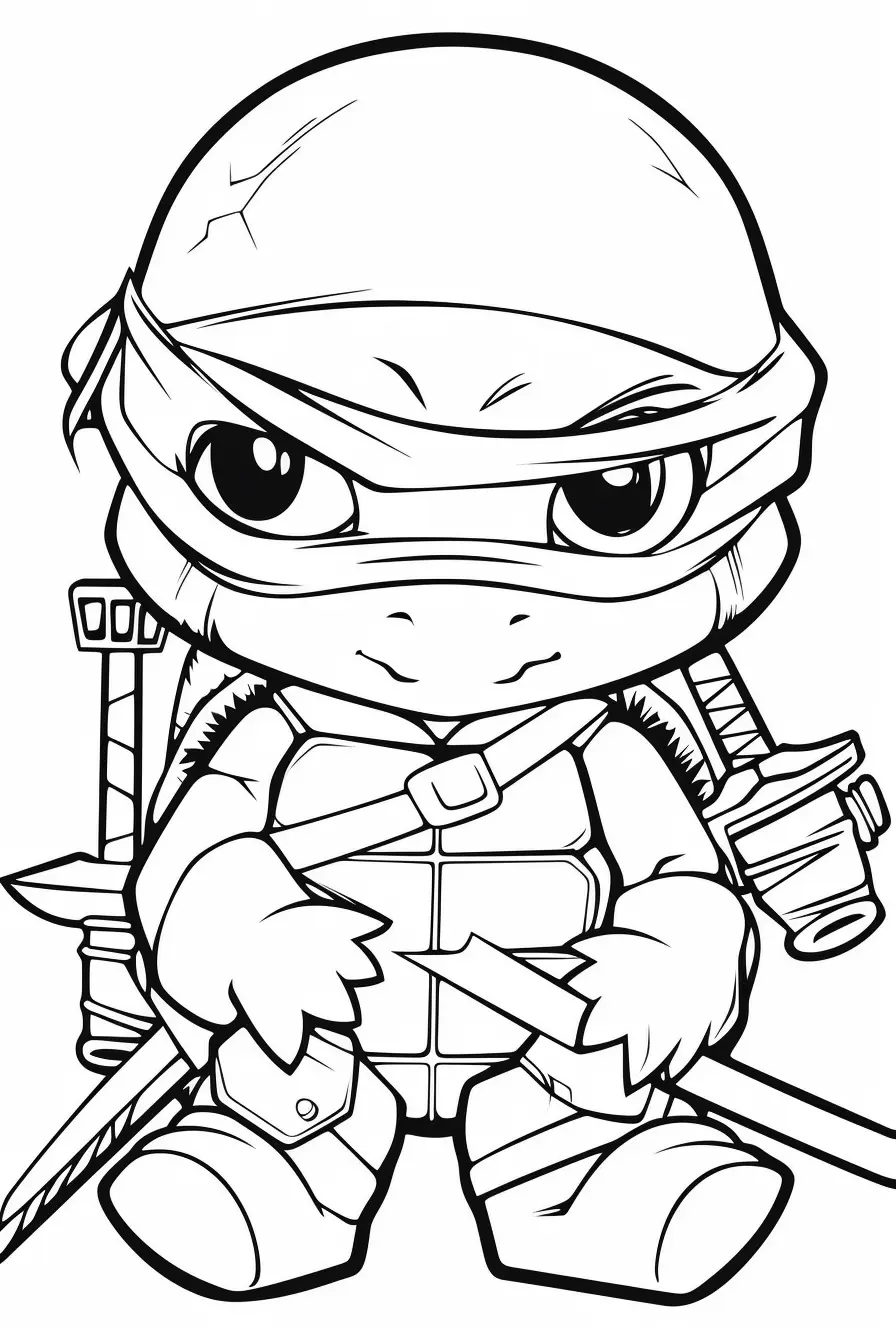 Baby Ninja Turtles Coloring Pages