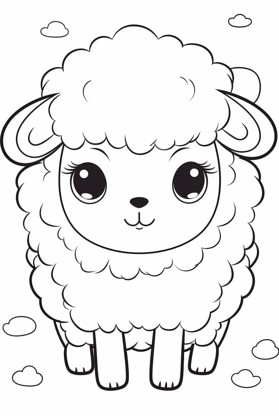 Baby Sheep Coloring Pages