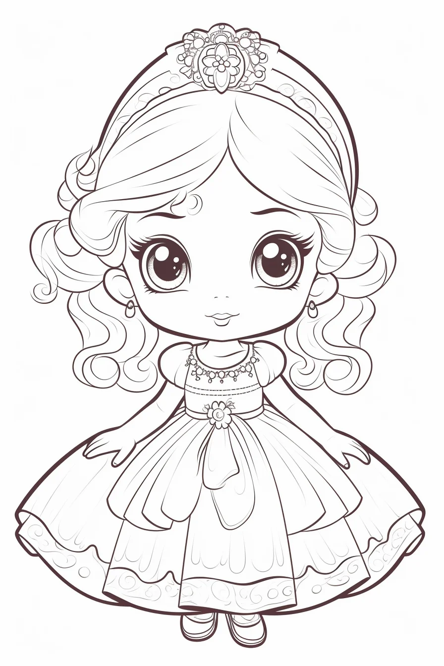 Baby cute princess coloring pages