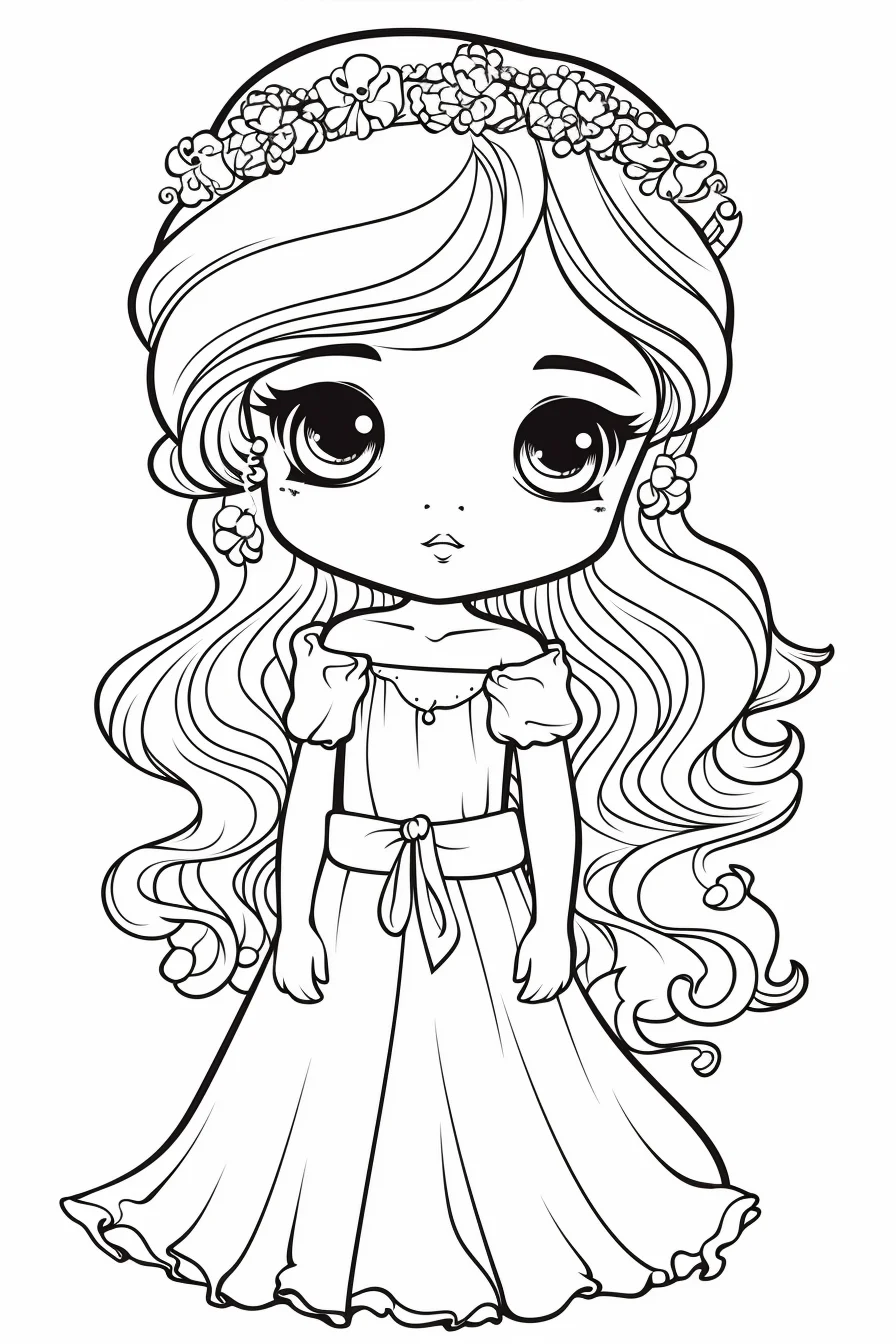 Baby easy princess coloring pages